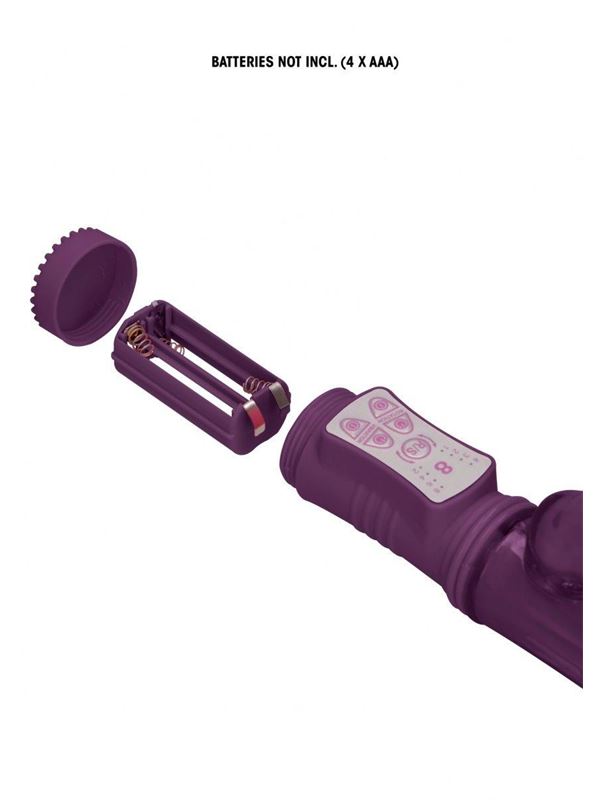 Фиолетовый вибратор кролик Rotating Bubbles (23,2 см)