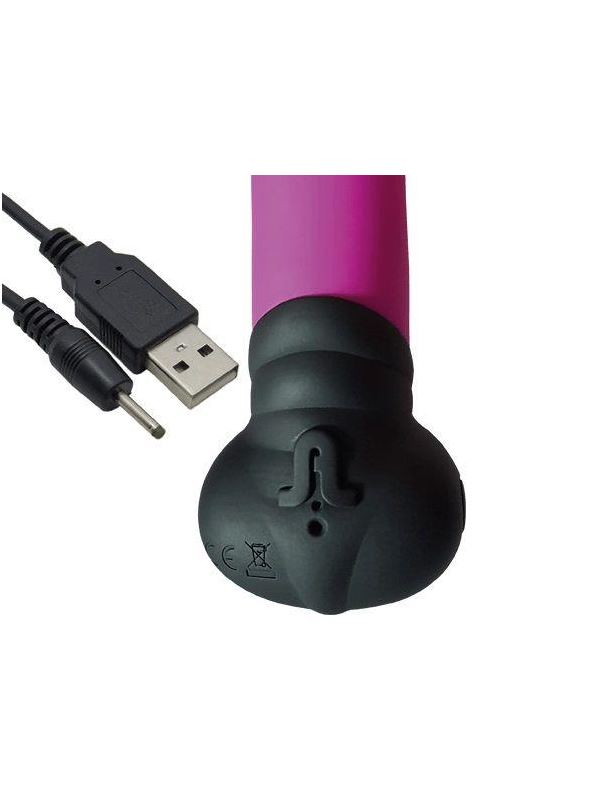 Фиолетовый вибростимулятор Mini Bonnie (19,7 см)
