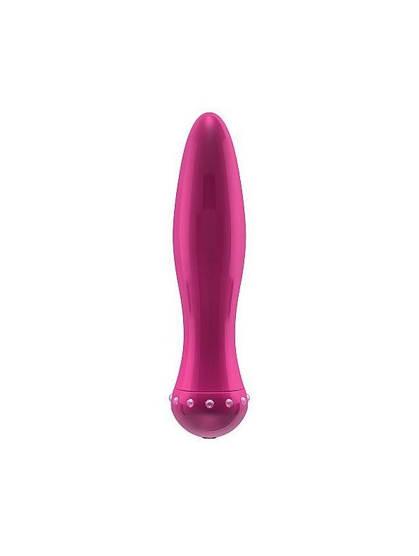 Вибратор-торпеда с кристалликами The Gem Pink - 16,6 см.