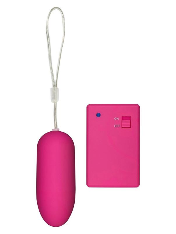 Розовое виброяйцо с дистанционным управлением Funky Remote Egg - 7,5 см.