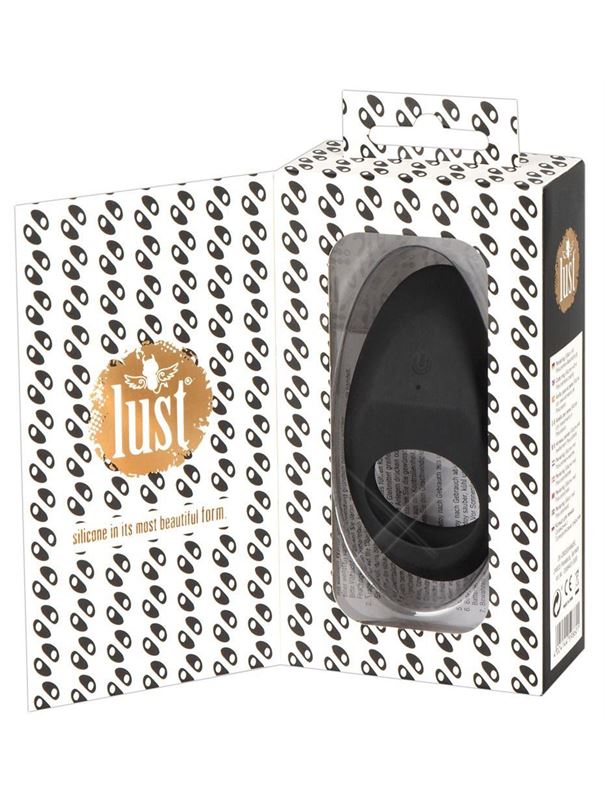 Чёрное эрекционное виброкольцо Lust Vibrating Cock Ring
