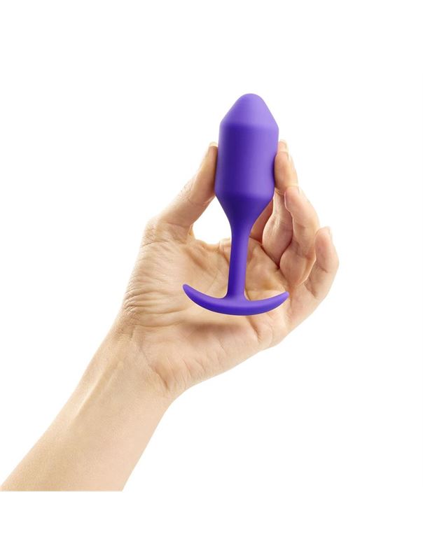 Фиолетовая анальная пробка для ношения B-vibe - Snug Plug 2 (11,4 см)