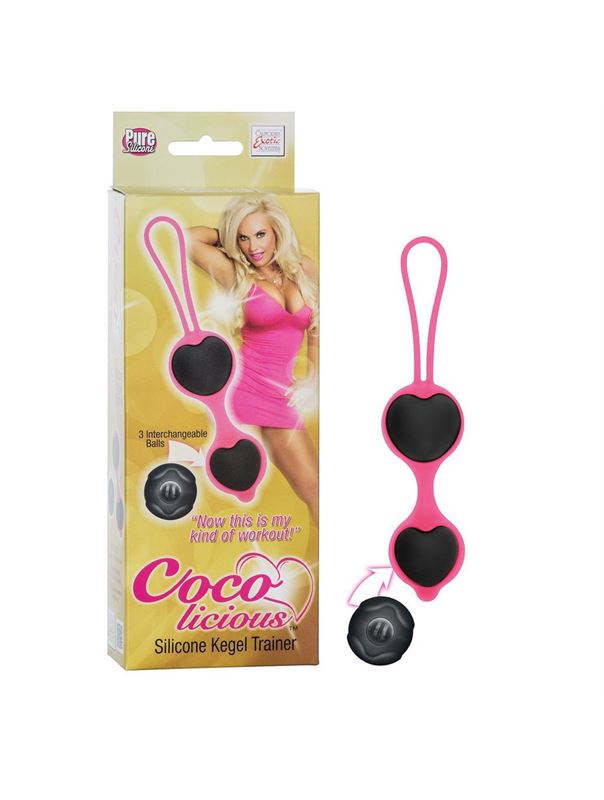 Чёрные силиконовые вагинальные шарики Coco Licious Kegel Balls