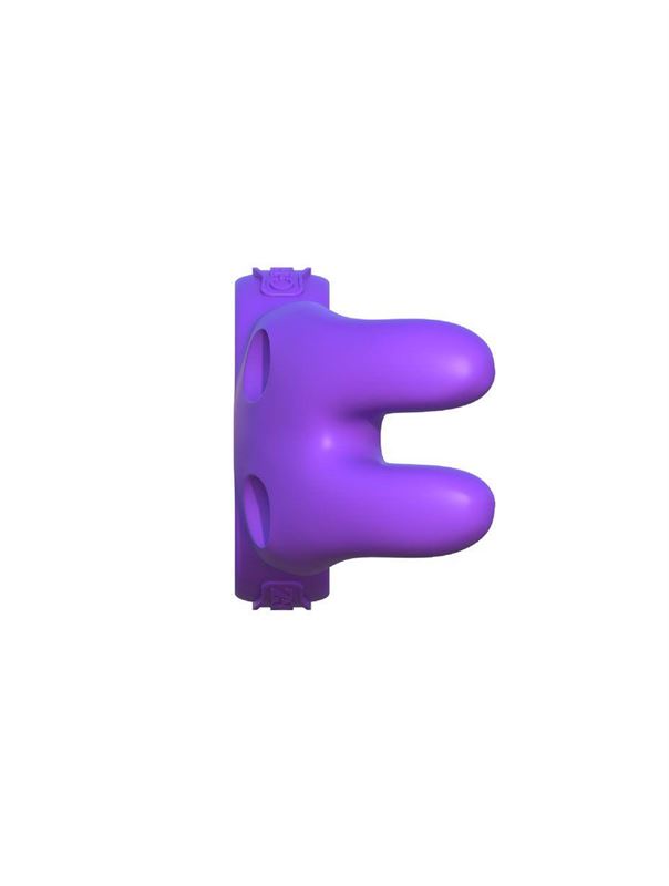 Эрекционное кольцо с вибрацией и подхватом для мошонки Twin Teazer Rabbit Ring
