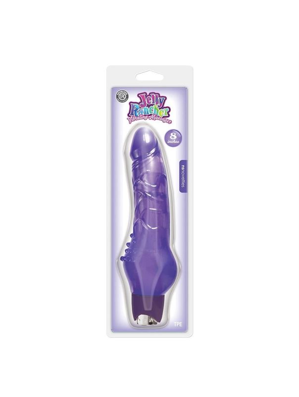 Фиолетовый вибратор Jelly Rancher 8 Vibrating Massager - 23,4 см.