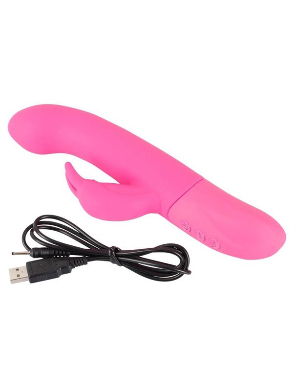 Розовый вибратор кролик Rechargeable G-Spot Vibe (23,5 см)