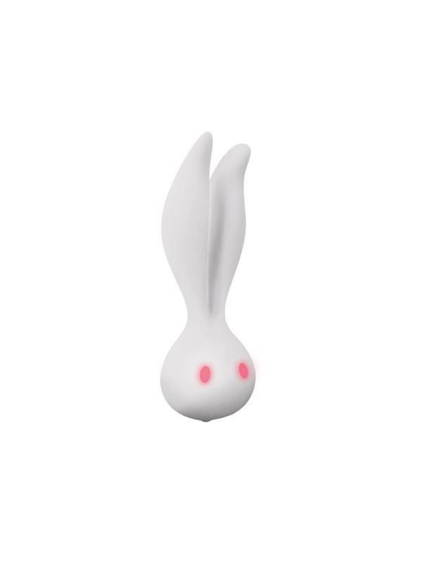 Белый вибромассажёр с ушками Go-Go Rabbit - 13,5 см.