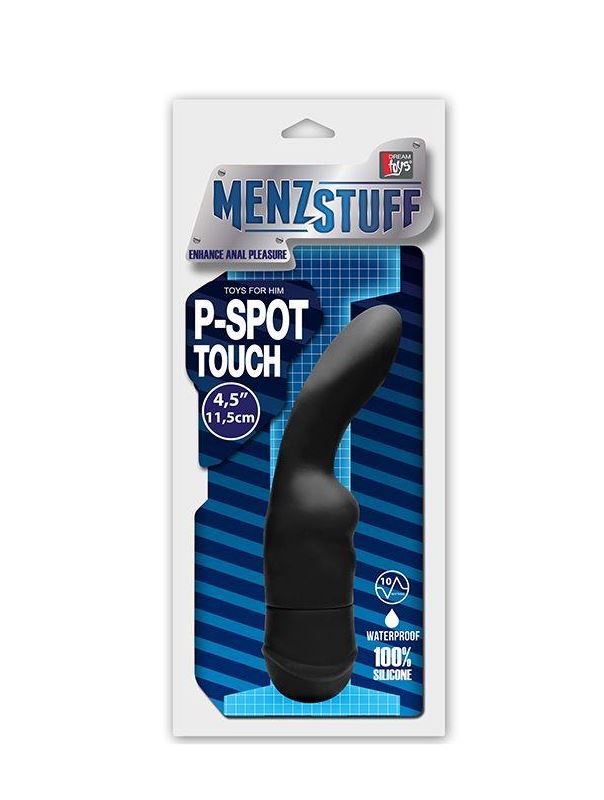 Черный вибромассажёр простаты MENZSTUFF - P-SPOT TOUCH VIBE