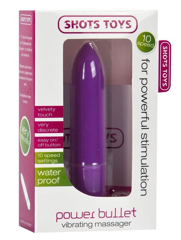 Фиолетовая удлинённая вибропуля Power Bullet Purple (8,3 см)