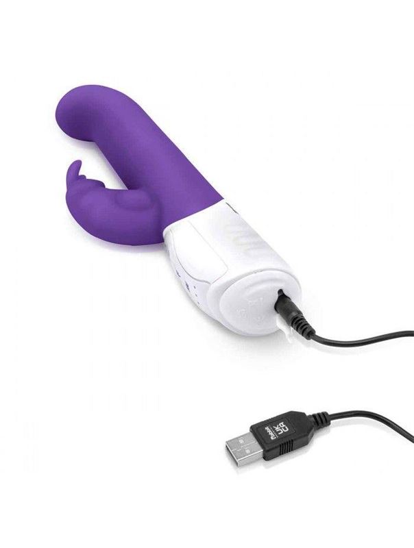 Фиолетовый вибромассажер для G-точки Come Hither G-Spot Rabbit (24,5 см)