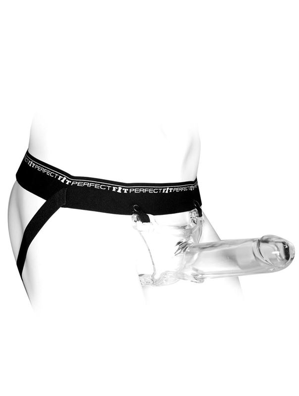 Прозрачный фаллопротез Perfect Fit Armour Knight XL размера S/M - 17,8 см.