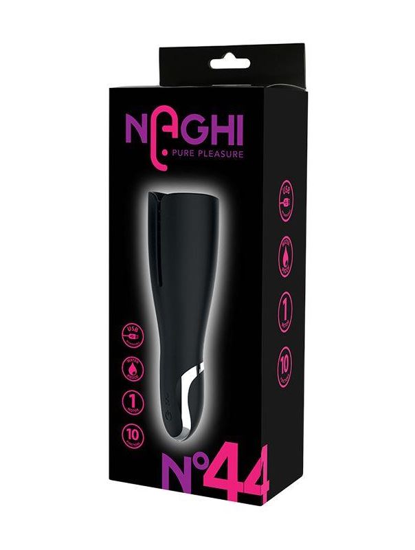 Черный мастурбатор NAGHI NO.44 RECHARGEABLE MASTURBATOR