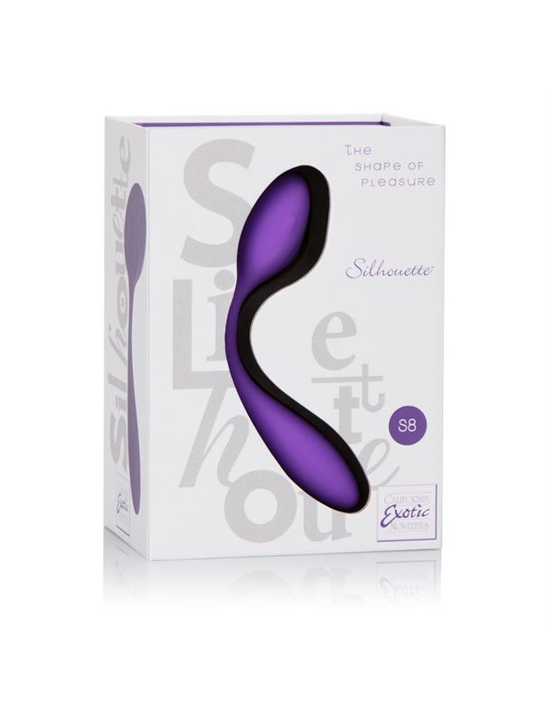 Фиолетовый перезаряжаемый вибромассажер Silhouette S8 