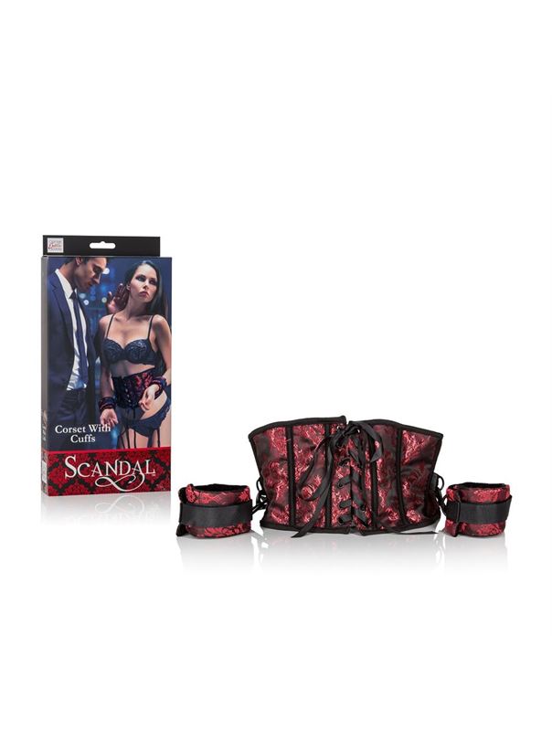 Корсет с наручниками Scandal Corset with Cuffs 