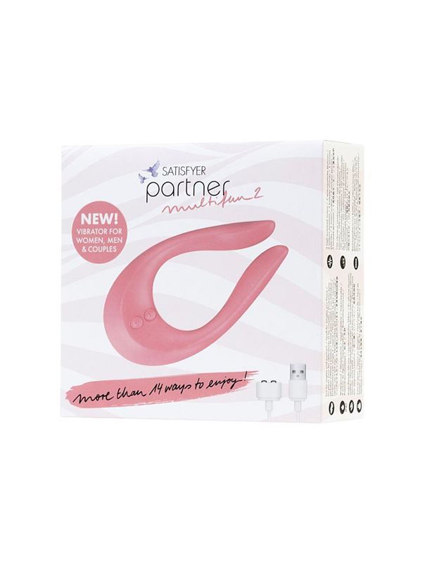 Розовый многофункциональный стимулятор для пар Satisfyer - Partner Multifun 2