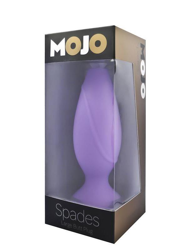 Фиолетовая анальная силиконовая пробка Mojo (11 см)