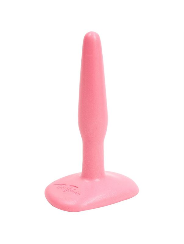 Розовая тонкая анальная пробка Butt Plug Pink Slim Small (10,5 см)