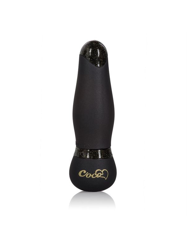 Чёрный мини-вибромассажер Coco Licious Hide  Play Pocket Massagers - 6,25 см.