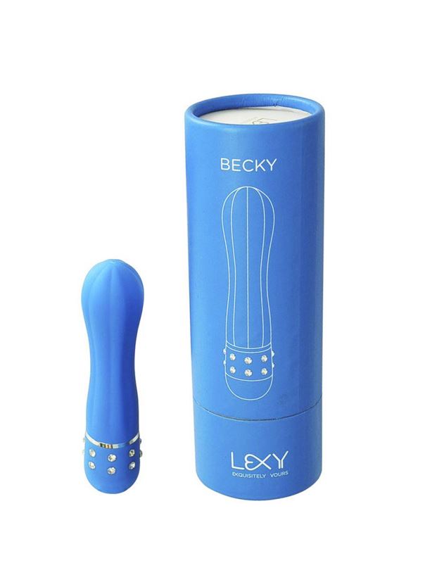 Синий вибратор Becky - 11,5 см.