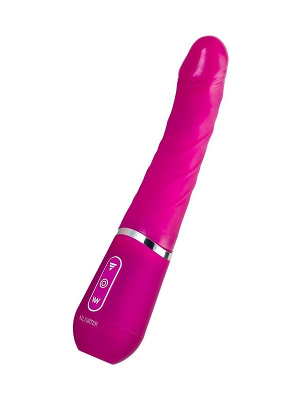 Розовый нереалистичный вибратор Ailighter Smart Telescopic Lover (27,1 см)