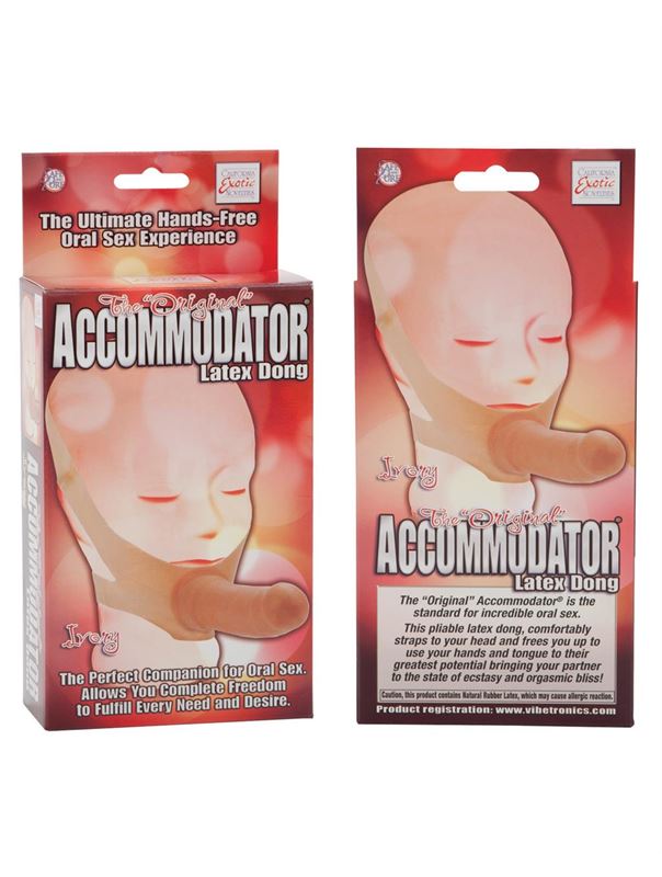 Страпон на подбородок The Original Accommodator Latex Dong (14,5 см)