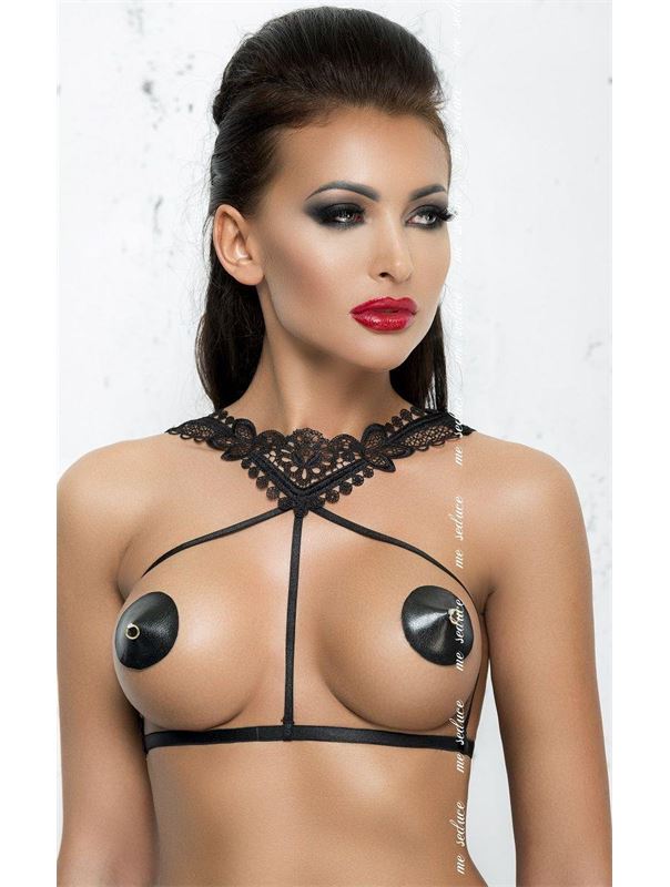 Портупея из лент Harness 4 с кружевами в верхней части