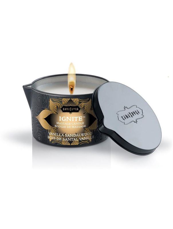 Массажная свеча Ignite Vanilla Sandalwood с ароматом ванили и сандала (170 гр)