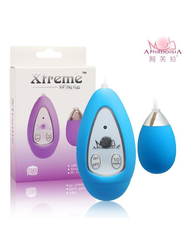 Голубое виброяичко Xtreme 10F Egg