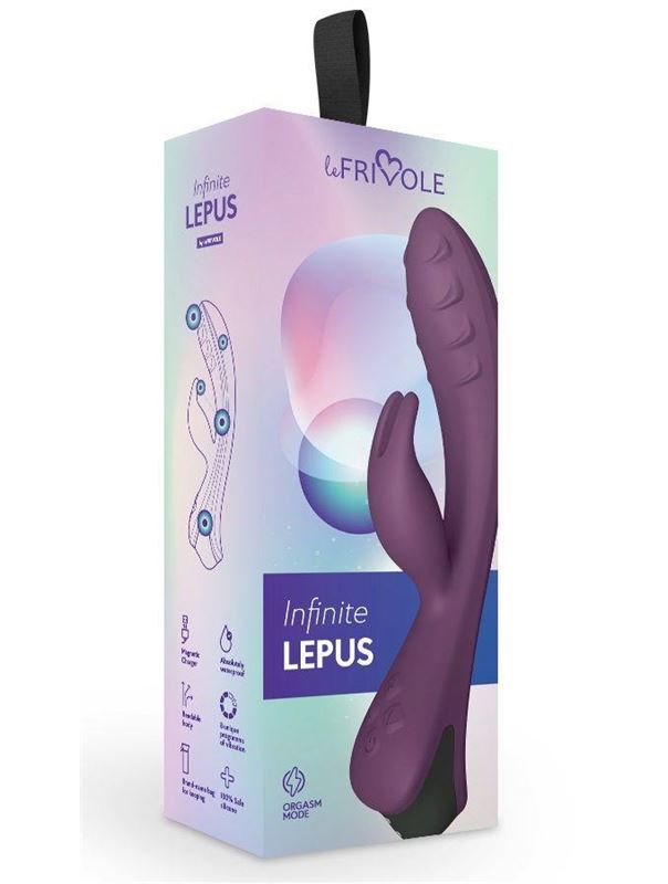 Фиолетовый вибратор кролик Lepus с ребрышками