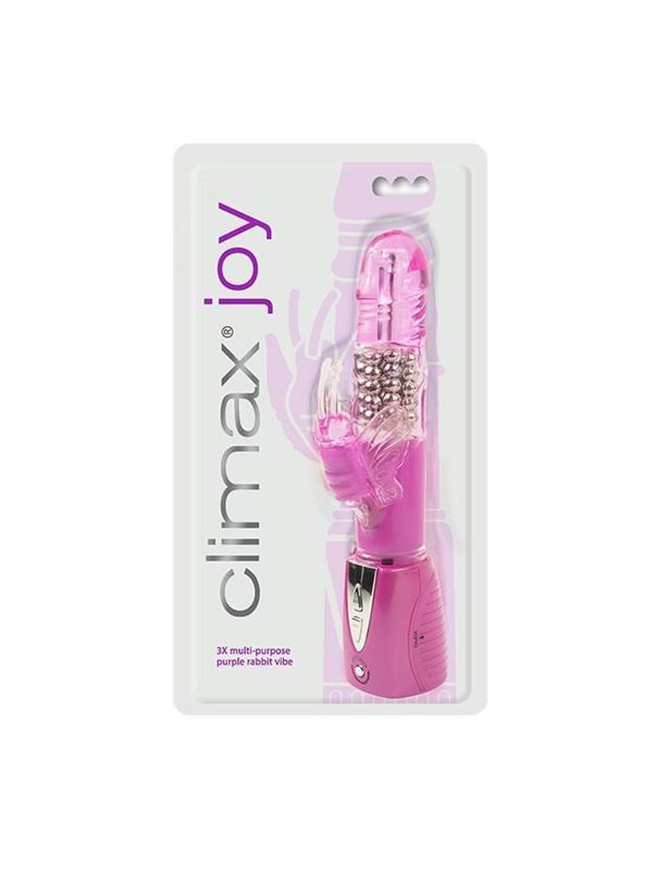 Фиолетовый вибромассажер Climax Joy - 3X Multi-Purpose Rabbit Vibe (23,5 см)