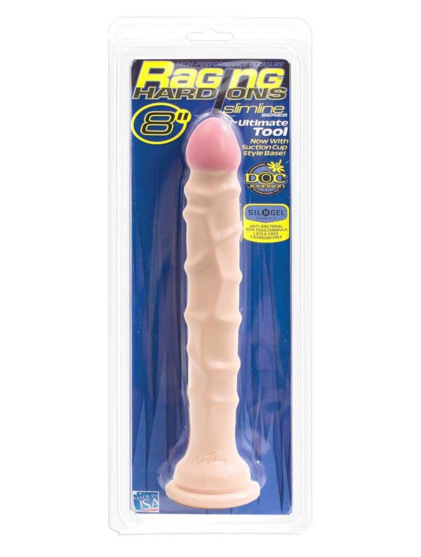 Анальный фаллоимитатор Raging Hard-Ons Slimline with Suction Cup 8" Dong (20 см)