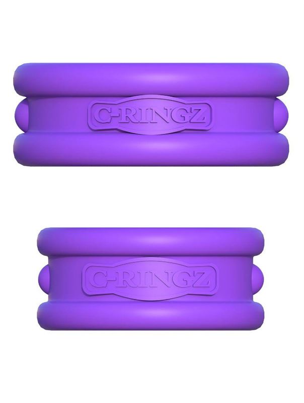 Набор из двух фиолетовых эрекцонных колец Max Width Silicone Rings