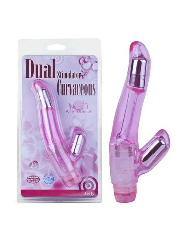 Розовый вибростимулятор Dual Stimulator Curvaceous