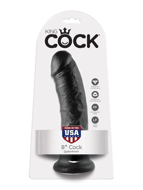 Чёрный фаллоимитатор 8 Cock - 20,3 см.