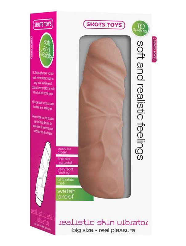 Телесный вибратор Realistic Skin Vibrator Big - 22 см.