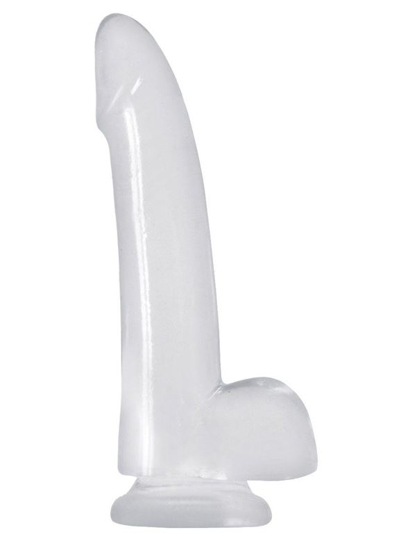 Прозрачный фаллоимитатор на присоске Jelly Rancher 5 Smooth Rider Dong - 15 см.