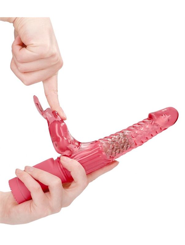 Розовый вибратор кролик Rotating Rabbit (23 см)