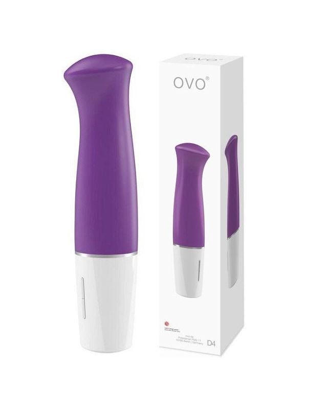 Фиолетовый мини вибратор OVO D4 (14 см)