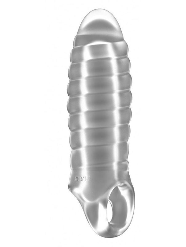 Прозрачная насадка на пенис закрытого типа N 36 Stretchy Thick Penis Extension - 15,2 см.