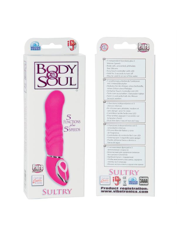 Ярко-розовый вибратор Body  Soul Sultry