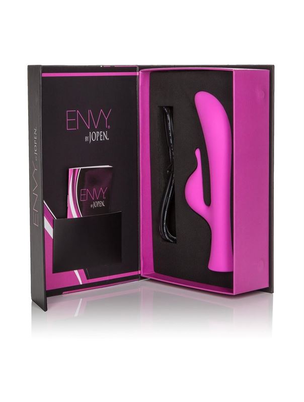 Розовый вибромассажер Six Envy by Jopen - 17,8 см.