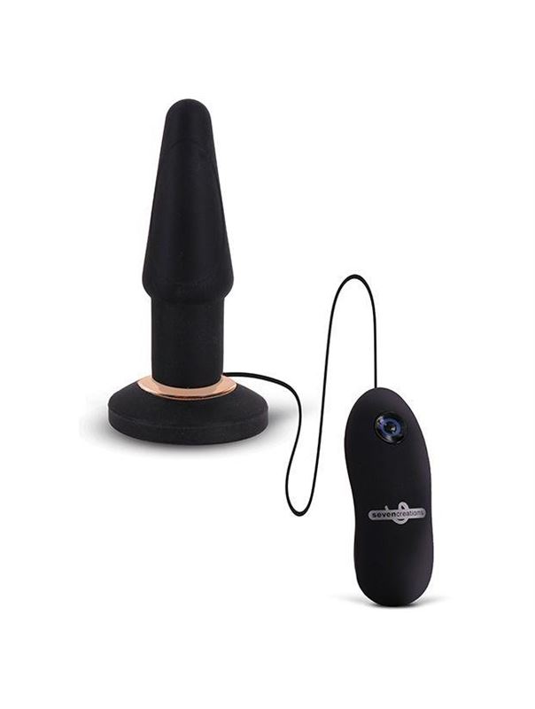 Чёрная анальная вибровтулка APEX BUTT PLUG LARGE (15 см)