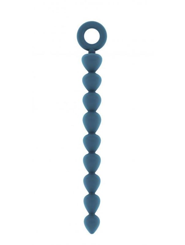 Синяя анальная цепочка Bead Chain - 24,9 см.