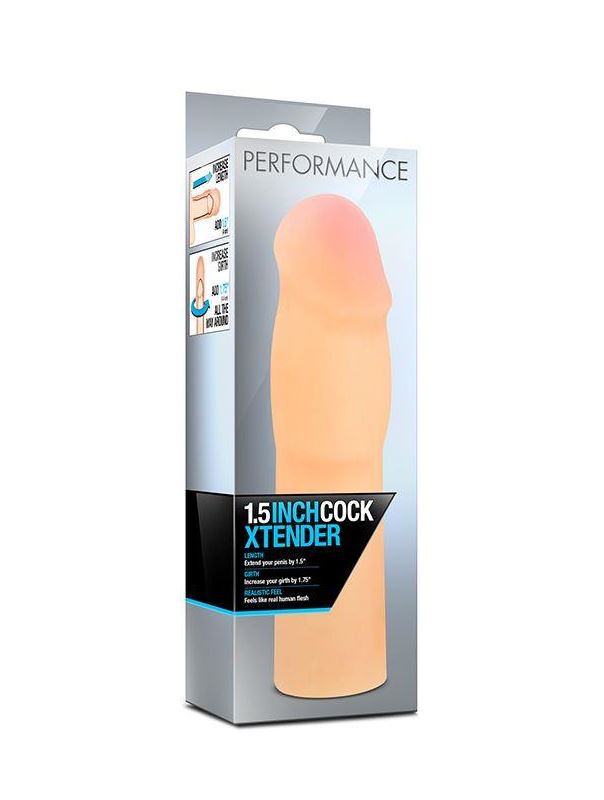 Телесная насадка-удлинитель на пенис PERFORMANCE 1.5INCH COCK XTENDER - 16 см.