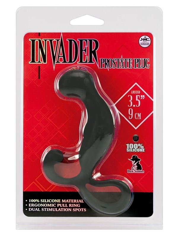 Массажер простаты Invader с удобной ручкой - 9 см.