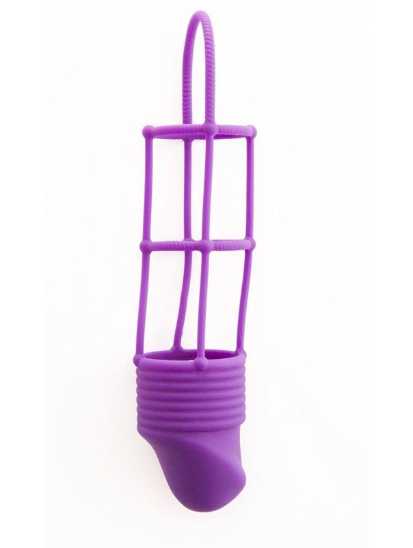 Фиолетовая насадка на пенис Ribbed Cockcage Purple 