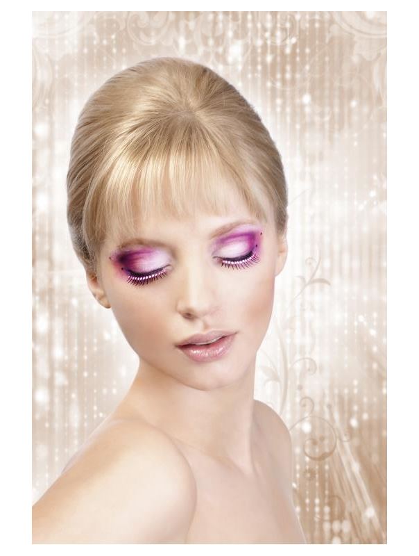 Черные ресницы со стразами Glitter
