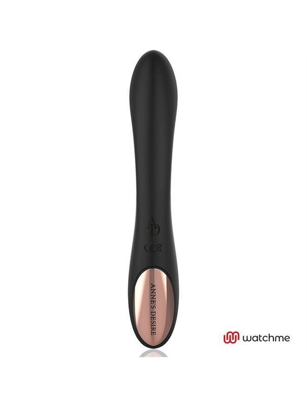 Черно-золотой вибратор с пультом-часами Anne's Desire Curve G-Spot Vibe Wireless Watchme (20,5 см)