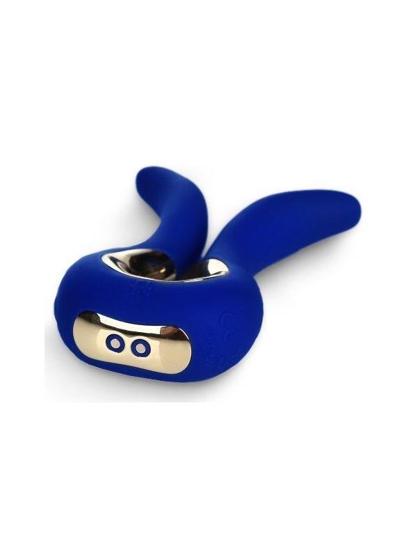 Синий вибратор Gvibe Mini с ушками