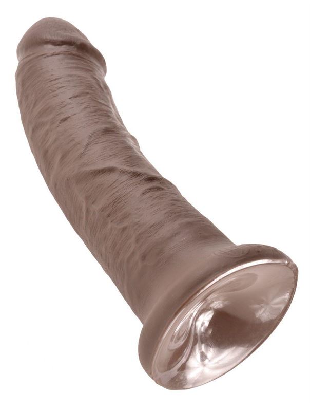 Коричневый фаллоимитатор 8" King Cock (20,3 см)